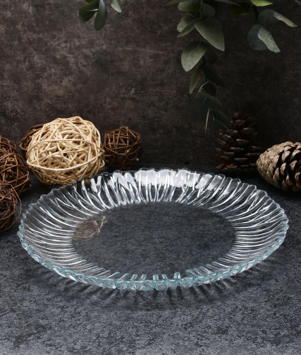 Assiette En Verre Aurora PASABAHCE - 31,5 Cm, Ronde, Idéale Pour La Table