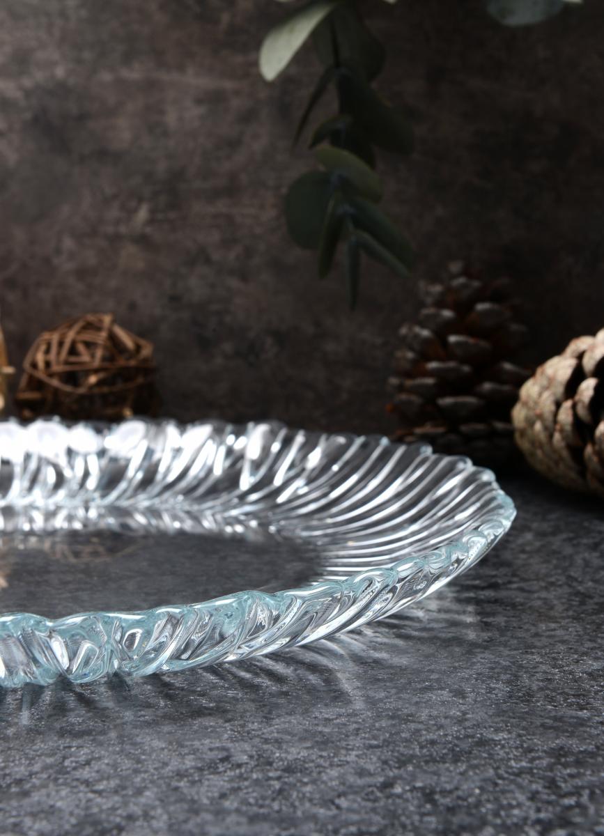 Assiette En Verre Aurora PASABAHCE - 31,5 Cm, Ronde, Idéale Pour La Table
