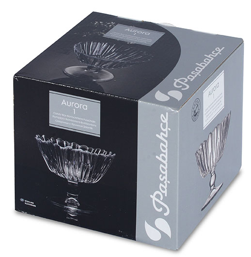 Coupe En Verre Pasabahce Aurora Avec Soucoupe | 14 Cm | Lave-vaisselle | Idéale Pour Desserts Et Présentations