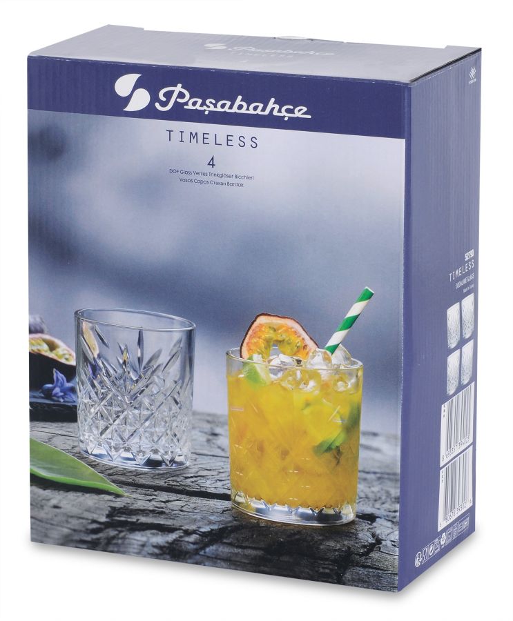 Pierre Fabre Rewards Paşabahçe 52790 Timeless 4 lü Viski Ve Su Bardağı 345 Cc